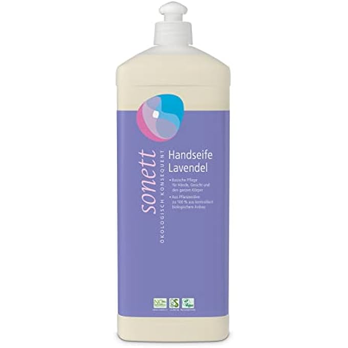 sonett LAVENDER HAND SOAP - BASIC CARE FOR HANDS, FACE AND WHOLE BODY - 1 LITRE - Image 1